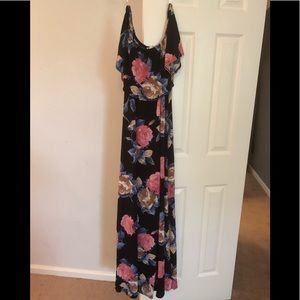 Floral print off-the-shoulder boutique dress